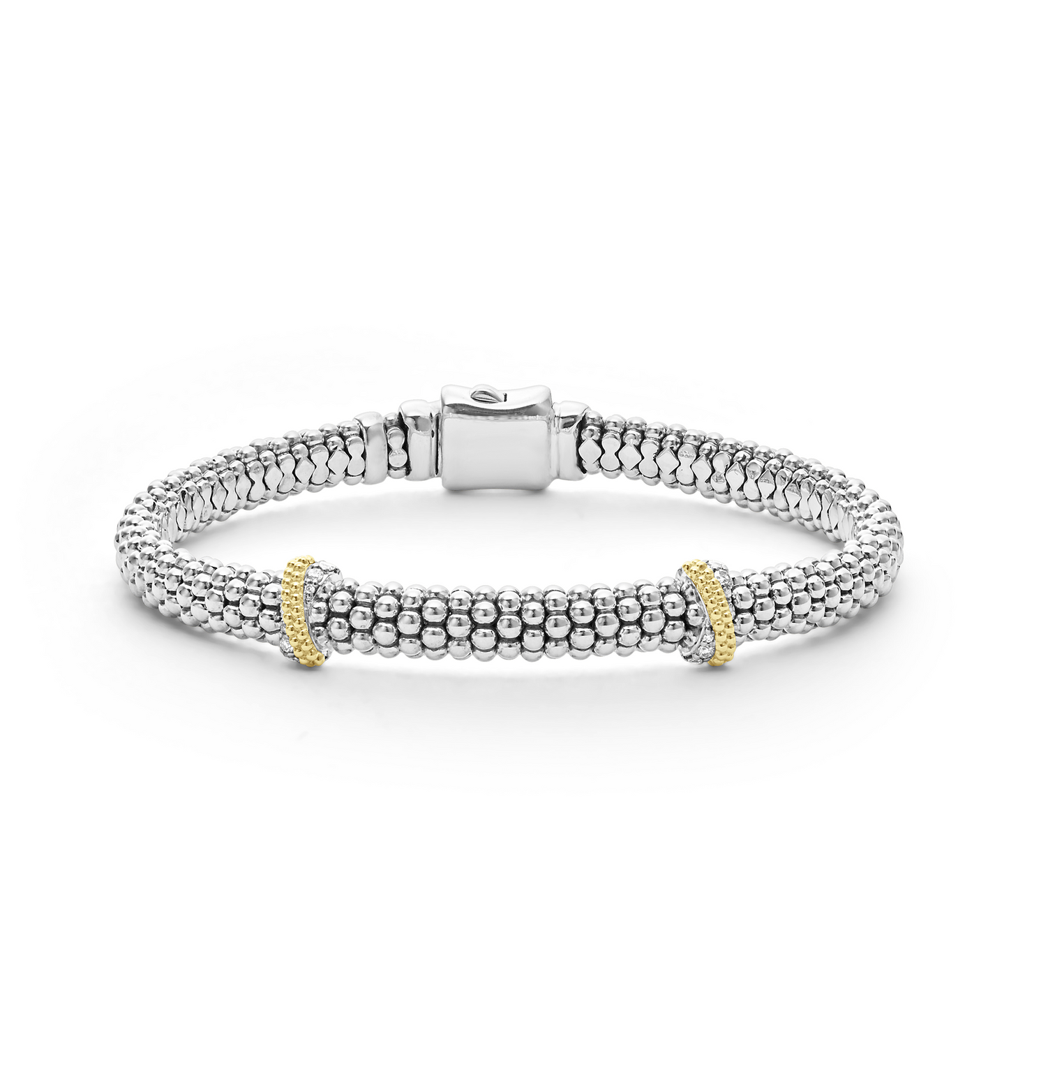 LAGOS Caviar Lux Double X Caviar Diamond Bracelet
